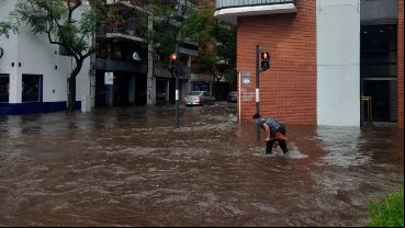 La esquina de Brown y Oroño durante este miércoles a la mañana.