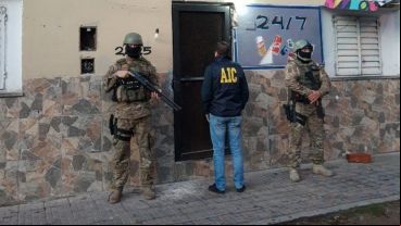 El allanamiento en Biedma al 2800, uno de los puntos allanados en la causa del Viejo Cantero.