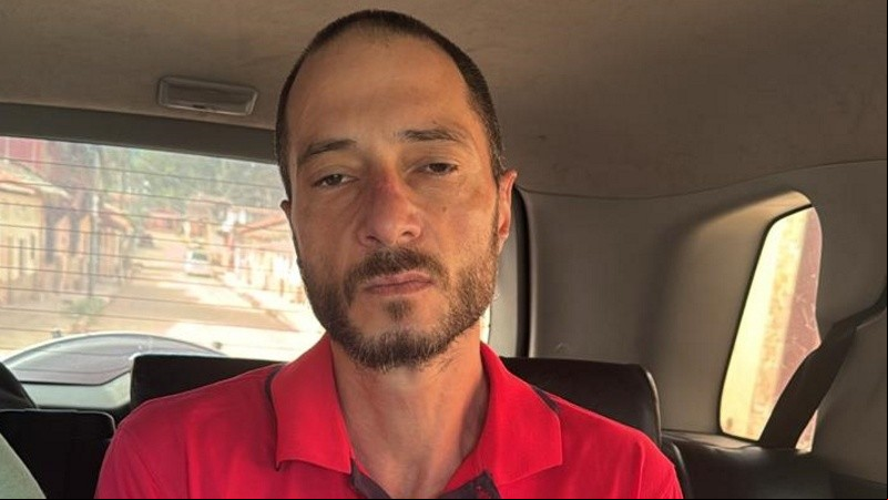 Damián Reifenstuel, uno de los tres acusados por el crimen de Ivana Garcilazo, cuando fue detenido en Bolivia.