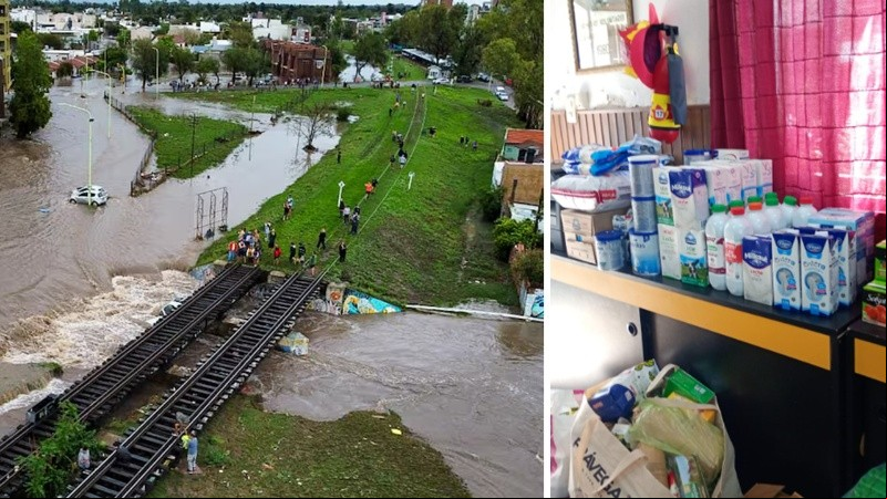 En Rosario se activaron distintas colectas solidarias para los afectados por el trágico temporal en Bahía Blanca.