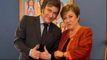 Javier Milei y Kristalina Georgieva.