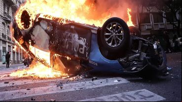 Retrato de la movilización y la violencia del miércoles pasado.