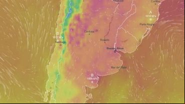 El mapa térmico de la Argentina durante la ola de calor.