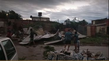 El lugar donde estaban las viviendas afectadas: todo desolación.