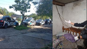 Los efectivos del Comando Radioeléctrico encontraron una soga con la que habría inmovilizado a la mujer.