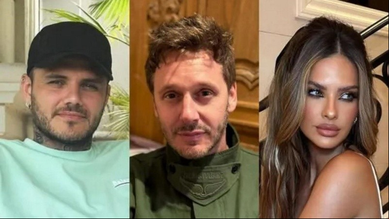 Se lo ve a Icardi sentado tomando mate, mientras que Benjamín está parado un par de pasos más adelante, mirando a su hijo menor jugar a la pelota.