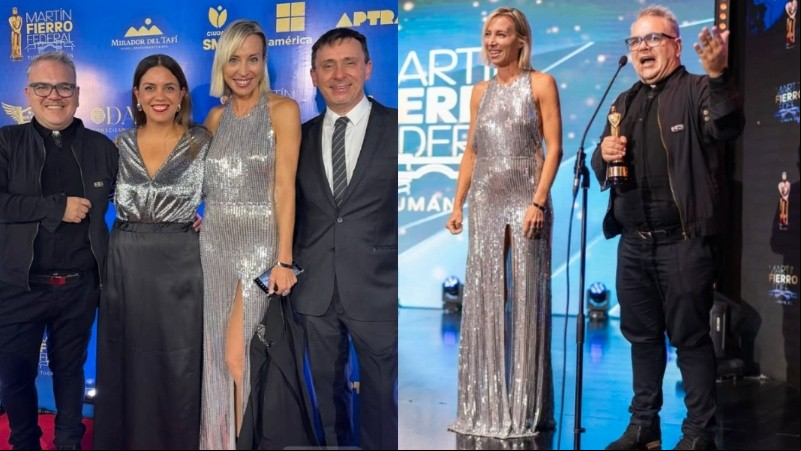 El equipo de el Tres en la gala de los Martín Fierro Federal 2025.