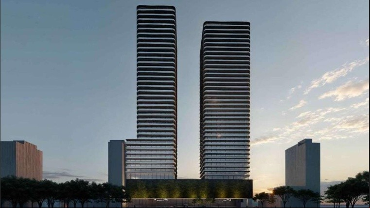 Las torres que se proyectan levantar en el terreno de Rivadavia y Santiago.