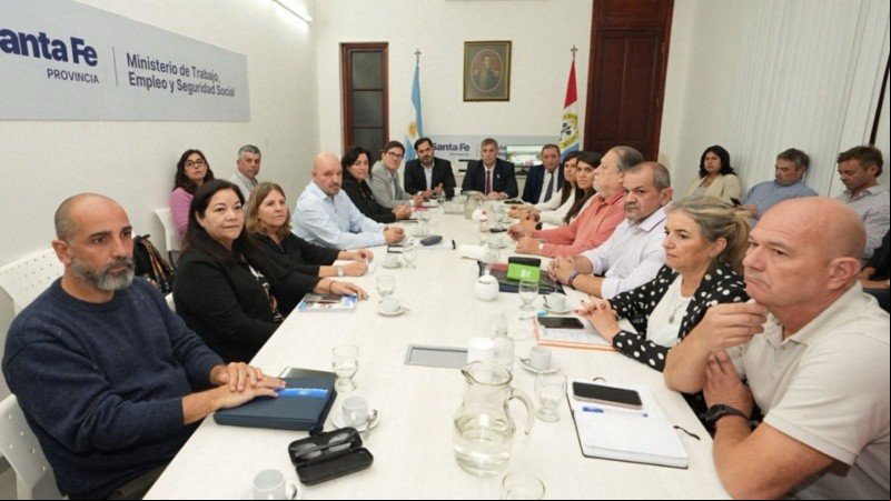 Las negociaciones entre gobierno y docentes este miércoles.