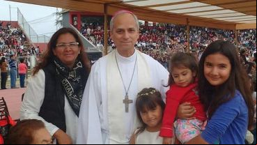 El entonces obispo Robert Prevost, en Chiclayo (Perú).