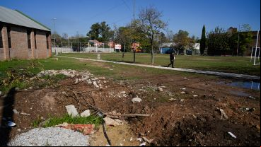 La canchita de fútbol, corazón del barrio, también fue mejorada con obras.