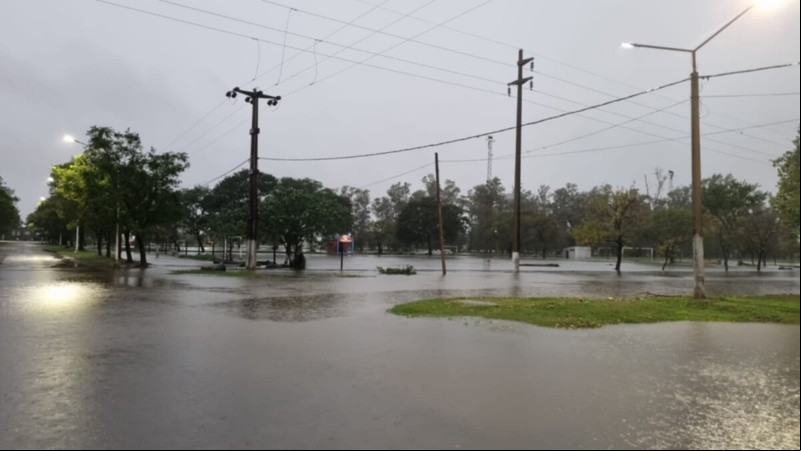 Un diluvio en pocas horas en Villa Ocampo.