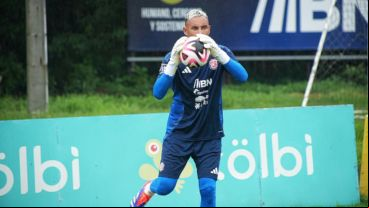 Navas durante un entrenamiento con la selección de Costa Rica.