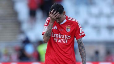 El lamento de Di María tras caer en la final de la Copa de Portugal.
