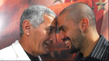 Juan Ramón Verón (izquierda) y su hijo Juan Sebastián (derecha).