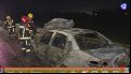 Un hombre llevaba a sus dos hijos en su auto y se le prendió fuego en plena autopista a Santa Fe