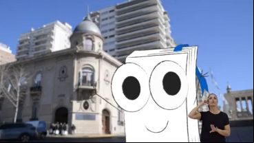 Imagen del primer episodio del audiovisual sobre "Codi", un libro animado que relata las normas de convivencia.