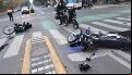 Chocaron dos policías en moto en Pellegrini y Buenos Aires